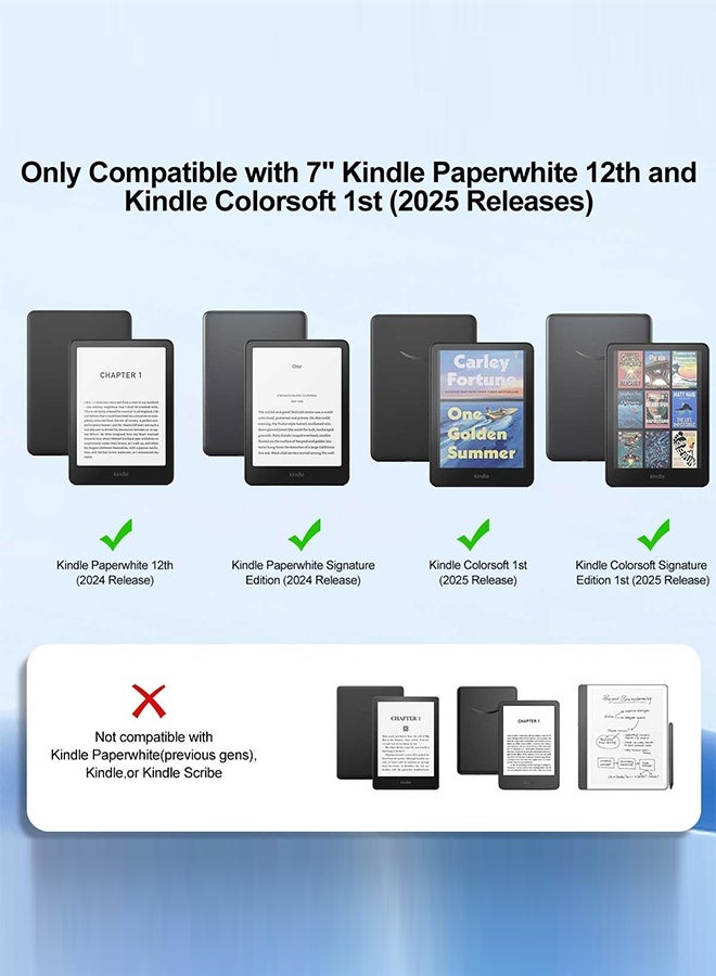 Tersely [2 Pack] Screen Protector for 7" All-New Kindle Paperwhite 12th 2024 or Kindle Colorsoft 2025 1st Signature Edition, Premium PET Protective Film Full-Coverage - Image 2